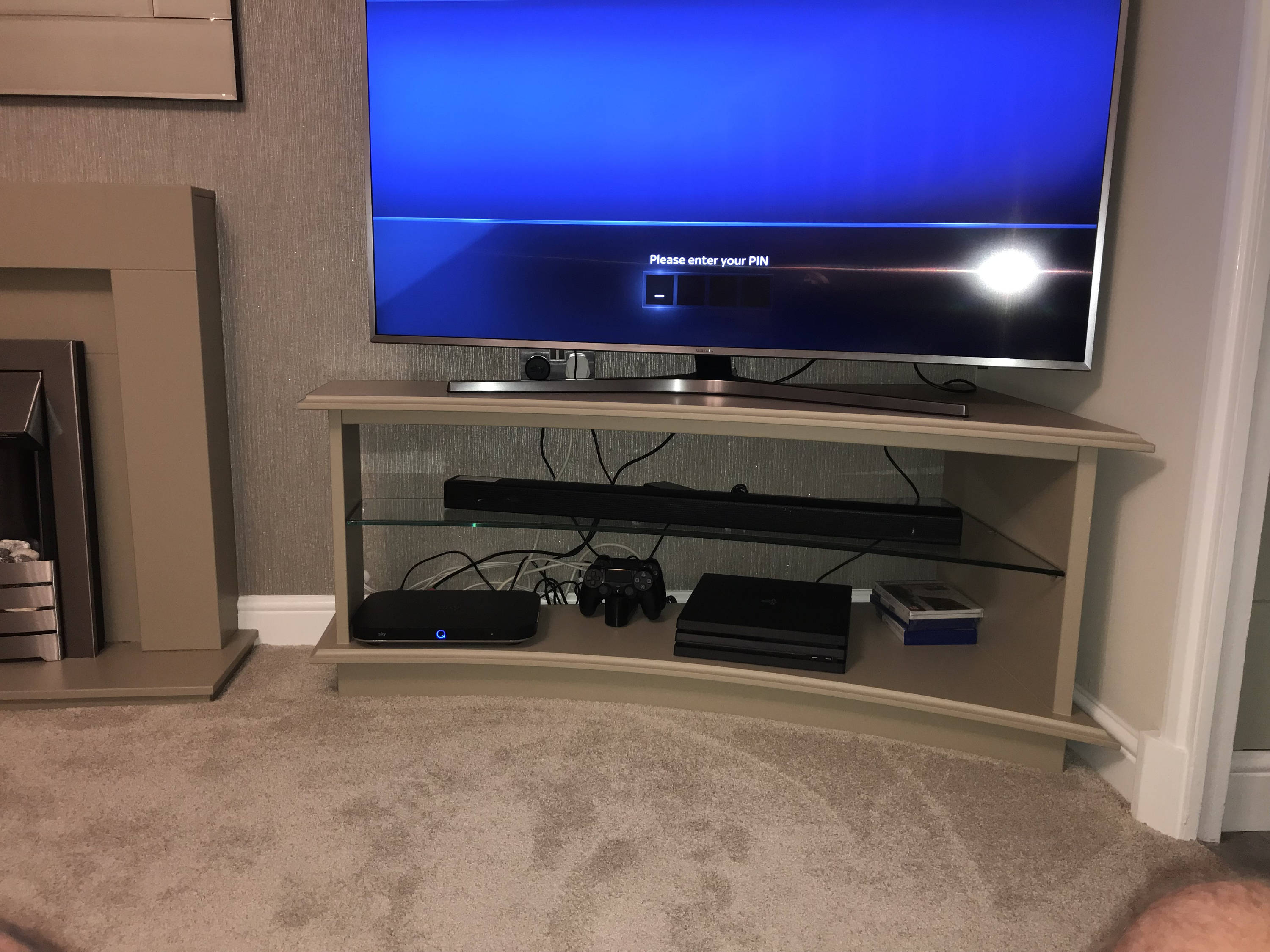 TV Corner Tv Stand Tv Unit © Etsy UK