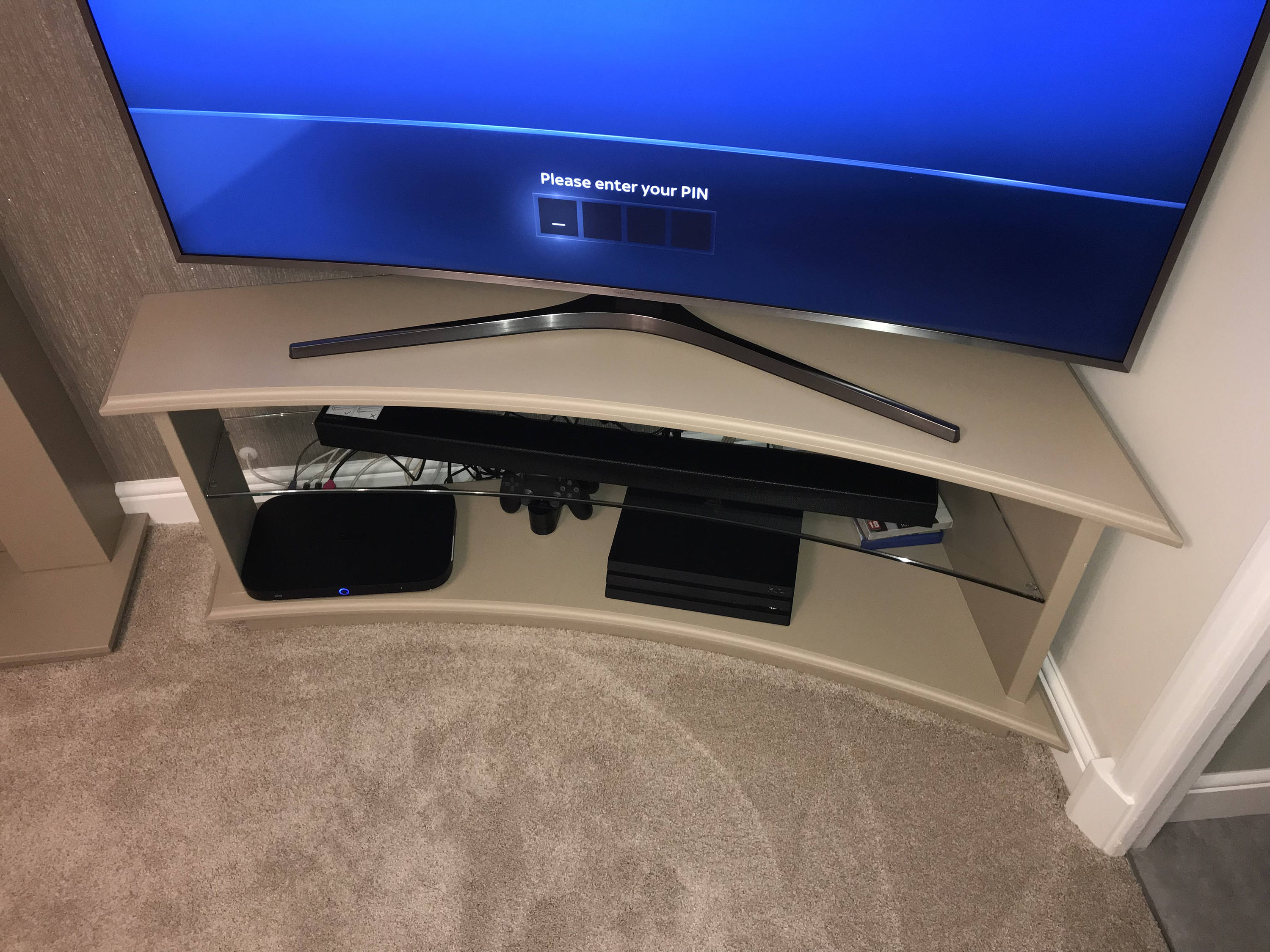 TV Corner Tv Stand Tv Unit © Etsy UK