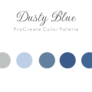 Dusty Blue | INSTANT DOWNLOAD | Procreate Color Palette | For iPad Lettering, Illustration, Procreate Tool, Digital Art