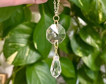 Crystal Prism Car Charm, Sun Catcher Rainbow Maker Hanging Accent for Rear View Mirror