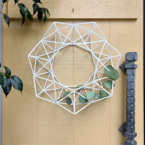 White 15 Modern Fall Wreath BEST SELLER Geometric Himmeli image 1
