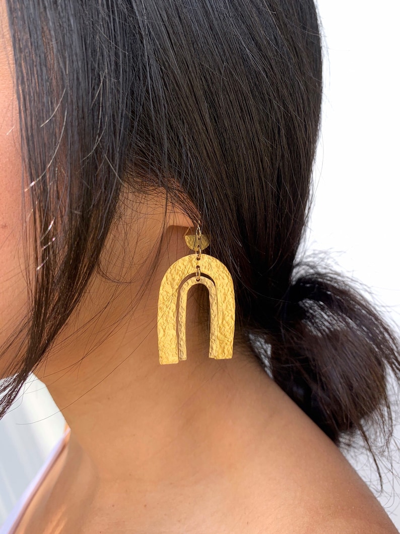 Lulu Brass Earrings main image 1