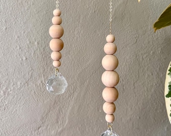 Beaded Sun Catchers (Set of 2) Crystal Prisms Rainbow Makers, Window Hanging Light Catcher Feng Shui Boho Home Decor | Just Short and Sweet