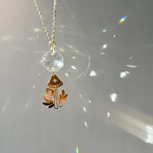 Mushroom Car Charm, Crystal Prism Sun Catcher Hanging Rainbow Maker Light Catcher for Rear View Mirror, Car Bling | by Just Short and Sweet