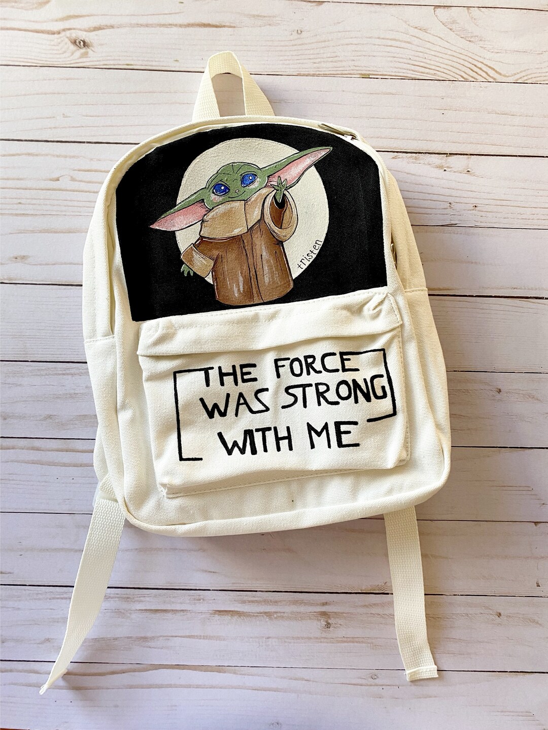Kids Disney Backpack//baby Yoda Backpack Etsy
