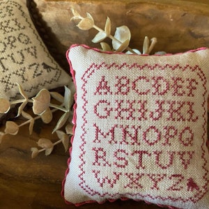 CROSS STITCH PDF Mini Alphabet Sampler by Frog Cottage Designs