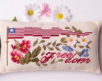 Flowers of Freedom II by SamplersPrimitives - USA 250th (Digital Download)