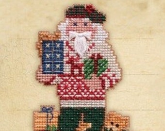MILL HILL "Christmas Giving" Christmas Day Santa Series • Cross Stitch Bead KIT • Cross Stitch Ornament
