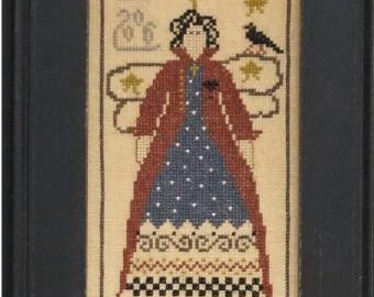 Old Glory Angel Cross Stitch PDF Pattern, La D Da,  USA 250th Anniversary