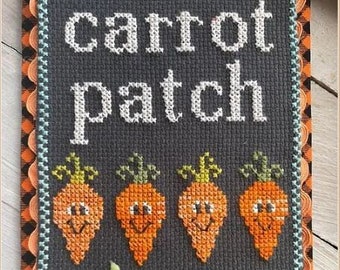 CROSS STITCH PDF Carrot Patch by Frog Cottage Designs