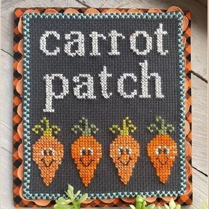 Carrot Patch by Frog Cottage Designs, Cross Stitch Pattern, PDF