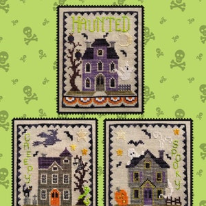 クロスステッチ PDF お化け屋敷トリオ Waxing Moon Designs