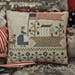 WITH THY NEEDLE & Thread "Basketful of Summer Time" • Primitive Counted Cross Stitch Pattern • Patriotic, Americana, Flags, House, Basket