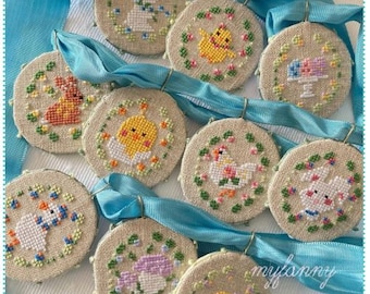 CROSS STITCH PDF Cute Little Spring-Easter Decorations by My Fanny