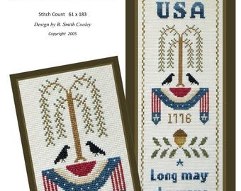 USA Sampler by Plum Pudding NeedleArt, Cross Stitch Pattern, America 250, Digital Download PDF