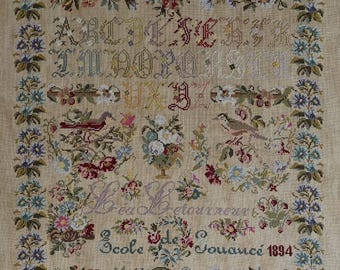 Lea Letourneur, Reflets de Soie, Cross Stitch Pattern, PDF