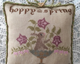 CROSS STITCH PDF Hoppy Spring by Vintage Tulip Design