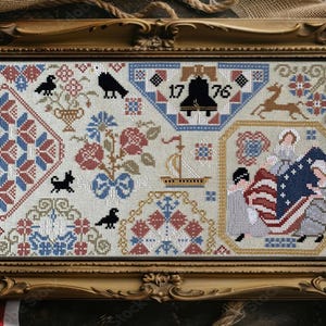 CROSS STITCH PDF One Nation Under God by Twin Peak Primitives