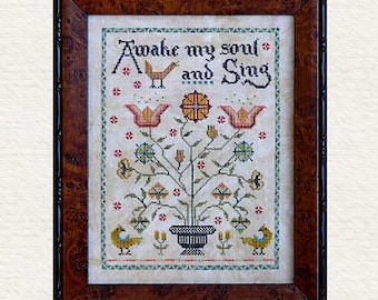 Awake My Soul by La-D-Da, Cross Stitch Pattern, Digital Download PDF