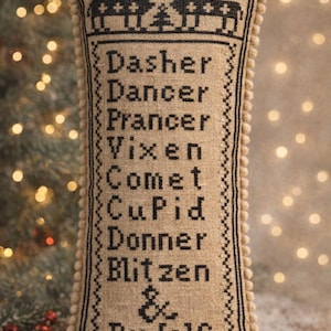 And Rudolf, La-D-Da, Cross Stitch Pattern, Digital PDF Download