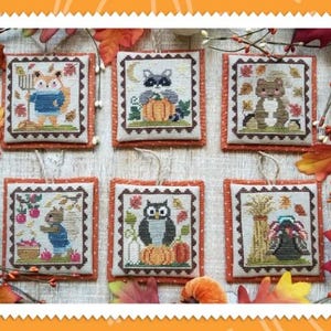 CROSS STITCH PDF Autumn Littles by Waxing Moon Designs