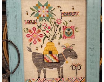 CROSS STITCH PDF Quilting Nanny by Quaint Rose Needle Arts