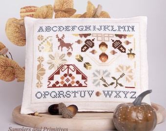 CROSS STITCH PDF The Autumn Alphabet by SamplersPrimitives