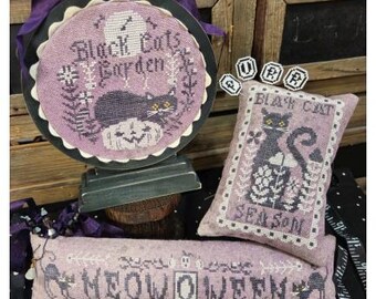 CROSS STITCH PDF Meow O Ween by Quaint Rose Needle Arts