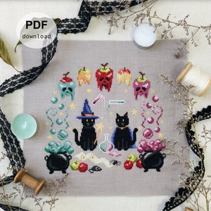 CROSS STITCH PDF Magic Potions by Stitch With Coffee