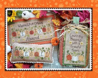 CROSS STITCH PDF Blessings Abound by Waxing Moon Designs