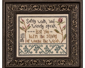 Softly Walk by La D Da, Cross Stitch Pattern, Digital Download PDF