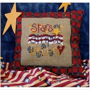 CROSS STITCH PDF Stars And Stripes Forever by Waxing Moon Designs
