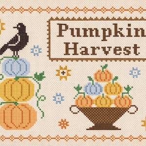 Pumpkin Harvest by Lady Lexi Designs, Cross Stitch Pattern, PDF