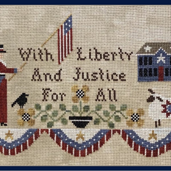 CROSS STITCH PDF Americana Sampler by Plum Pudding Needle Art