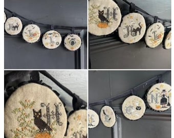 CROSS STITCH PDF Halloween Banner by The Queen Bee Handmade