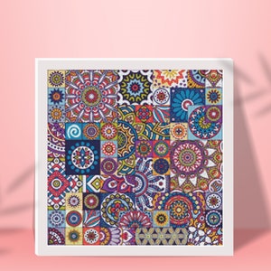 CROSS STITCH PDF Mandala Tiles 4 by Counting the Stars