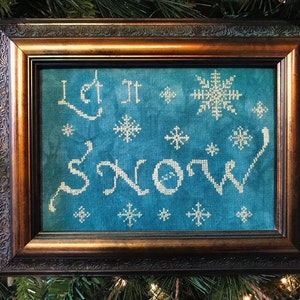 CROSS STITCH PDF Let It Snow by Willow Hill Samplings