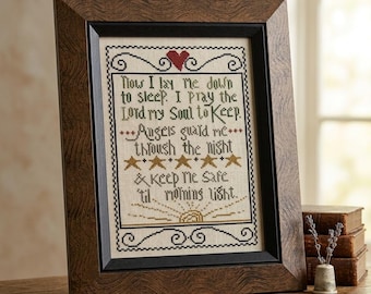 Now I Lay Me by La-D-Da Cross Stitch Pattern (PDF Download)