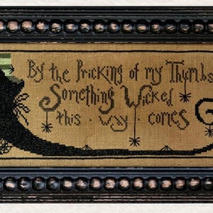 Something Wicked by La-D-Da, Halloween Cross Stitch, Digital Download Pattern PDF
