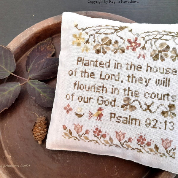 CROSS STITCH PDF Garden Pincushion I by SamplersPrimitives