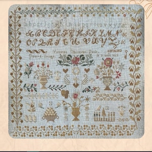CROSS STITCH PDF Victorine Chenevas-Paule 1869 by Reflets de Soie