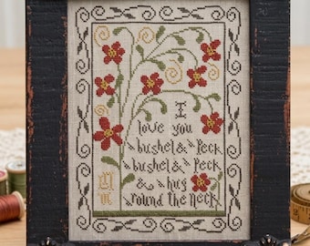 Bushel And A Peck by La-D-Da, Cross Stitch Chart, Song Lyrics, Sentiment, Instant Download
