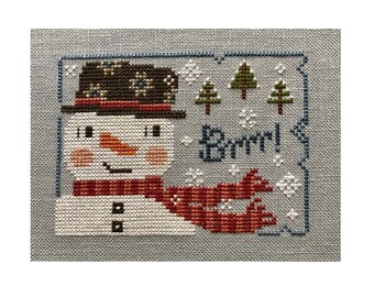 CROSS STITCH PDF Mr. Snowman by Acadia Stitchery