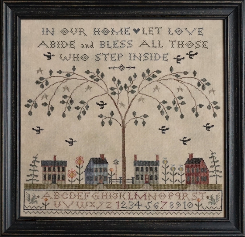 CROSS STITCH PDF Let Love Abide by La-D-Da image 1