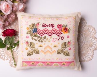 CROSS STiTCH PDF Flowers of Liberty by SamplersPrimitives - USA 250th Anniversary