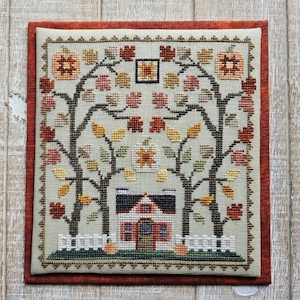 CROSS STITCH PDF Little House In The Autumn Woods by Waxing Moon Designs - Cns