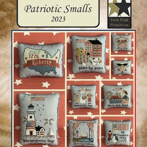 CROSS STITCH PDF Patriotic Smalls 2023 by Twin Peak Primitives