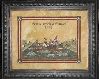 CROSS STiTCH PDF Crossing The Delaware by Willow Hill Samplings - USA 250th Anniversary