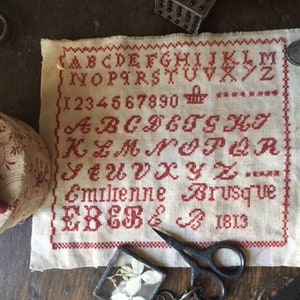 CROSS STITCH PDF Sampler French Abecedairie by The Queen Bee Handmade