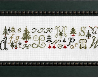 ABCs and Christmas Trees Cross Stitch PDF Pattern, JBW Designs